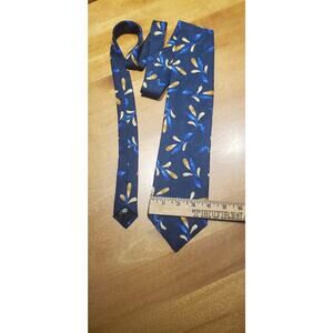 Silk Navy Medallion Luxury Necktie USA